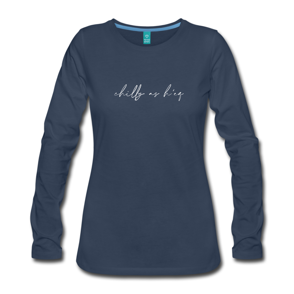 Chilly as H'eq Long Sleeve Tee - navy