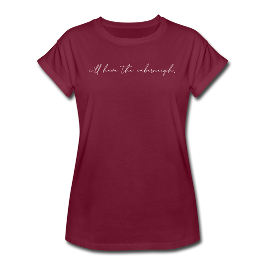 I'll Have The Caberneigh Relaxed Fit Tee - burgundy