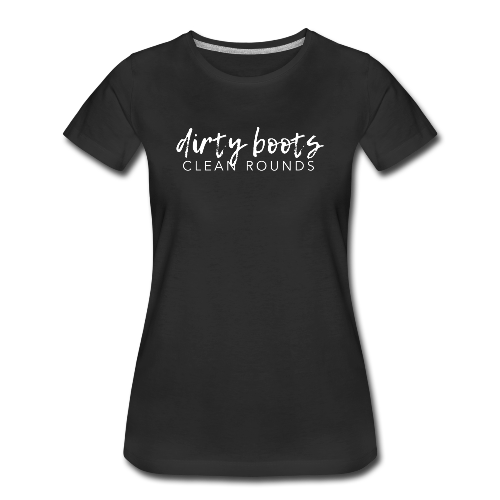 Dirty Boots, Clean Rounds Tee - black