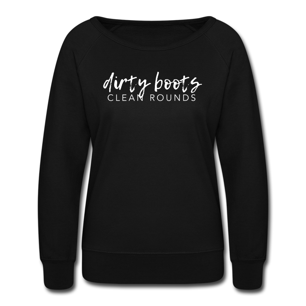 Dirty Boots, Clean Rounds Crewneck Sweater - black